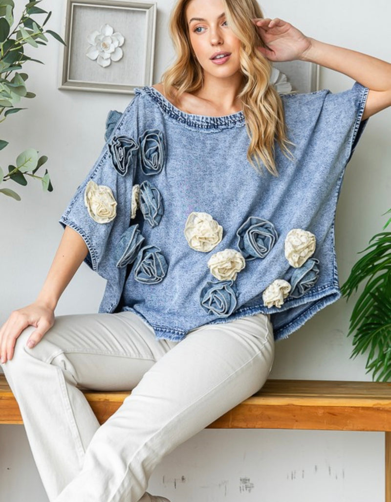 Bianca 3D Flower Top