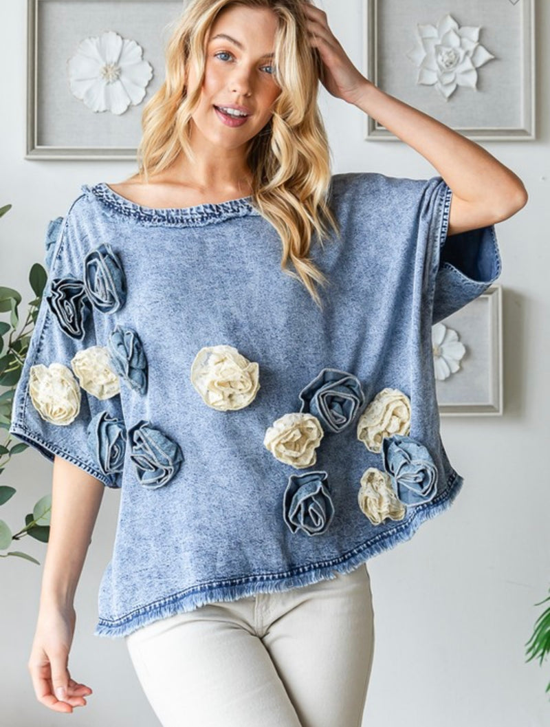 Bianca 3D Flower Top