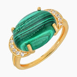 Malachite Solitaire Ring