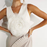 Divine Times 3D Rose Faux Leather Top