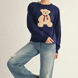 Teddy Bear Sweater - Navy