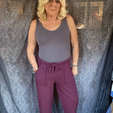 Plum Grove Sweatpants - Dark Plum
