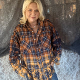 Faded Fall Moments Plaid Button Up