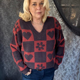 POL- UST392 - Charcoal/Burgundy