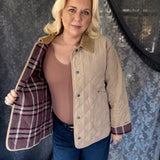 Lattes and Leaves Barn Jacket - Latte