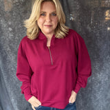 Rose Vines Sweatshirt  - Cabernet