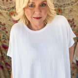 Harper Ribbed Striped Top - Off White