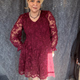 Love Is In The Air Dress- Burgundy