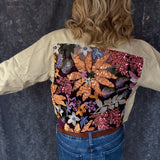 Sequins and Florals Jacket - Tan Sequin