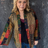 Corrine Quilted Jacket  - Taupe Multi