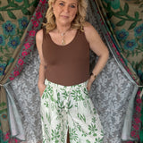 Floral Pant  - Ivory/Green Floral