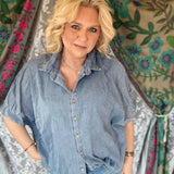 Spring Essential Denim Top - Denim