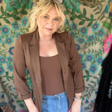 Chic Dreams Blazer - Bark