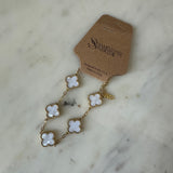 Clover Bracelet - White