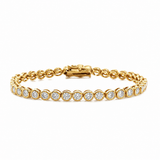 Bubble Moissanite Bracelet - Gold Plated 3 MM