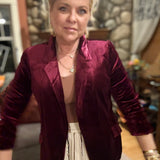 Good Impressions Velvet Blazer - Magenta