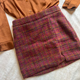 Skies are Blue - 53383 - Quilted Skirt Plum/Camel