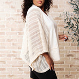 In the Highways Sweater Knit Contrast Poncho