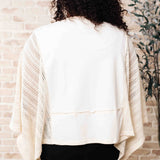 In the Highways Sweater Knit Contrast Poncho