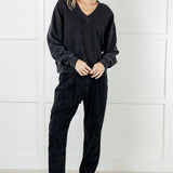 Limber Up Straight Leg Sweats in Black