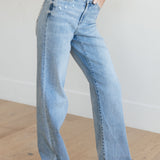 Lexi High Rise V Front Waistband Straight Jeans