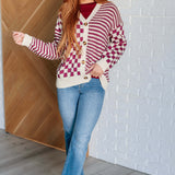 Chic Delight Checkered Cardigan