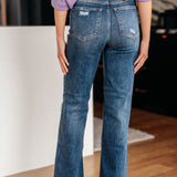 Rose High Rise 90's Straight Jeans in Dark Wash