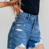 Nova High Rise Distressed Cutoff Shorts