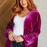 The Best Policy Velvet Balloon Sleeve Top