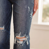 Whitney High Rise Distressed Wide Leg Crop Jeans