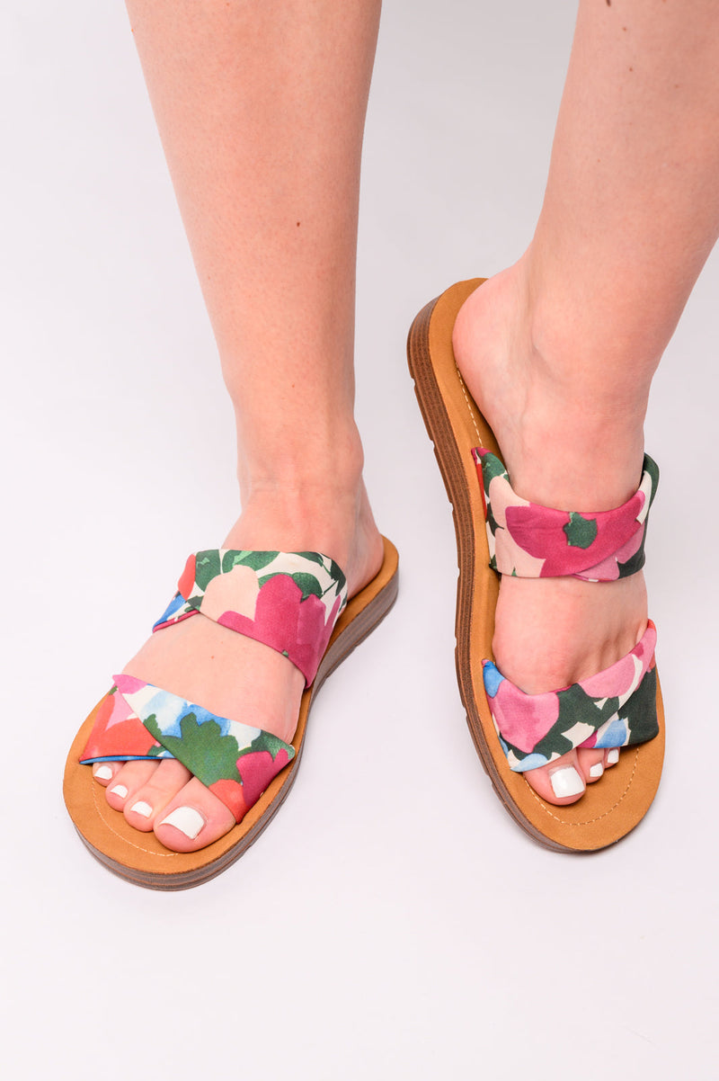 Santorini Sandal - floral