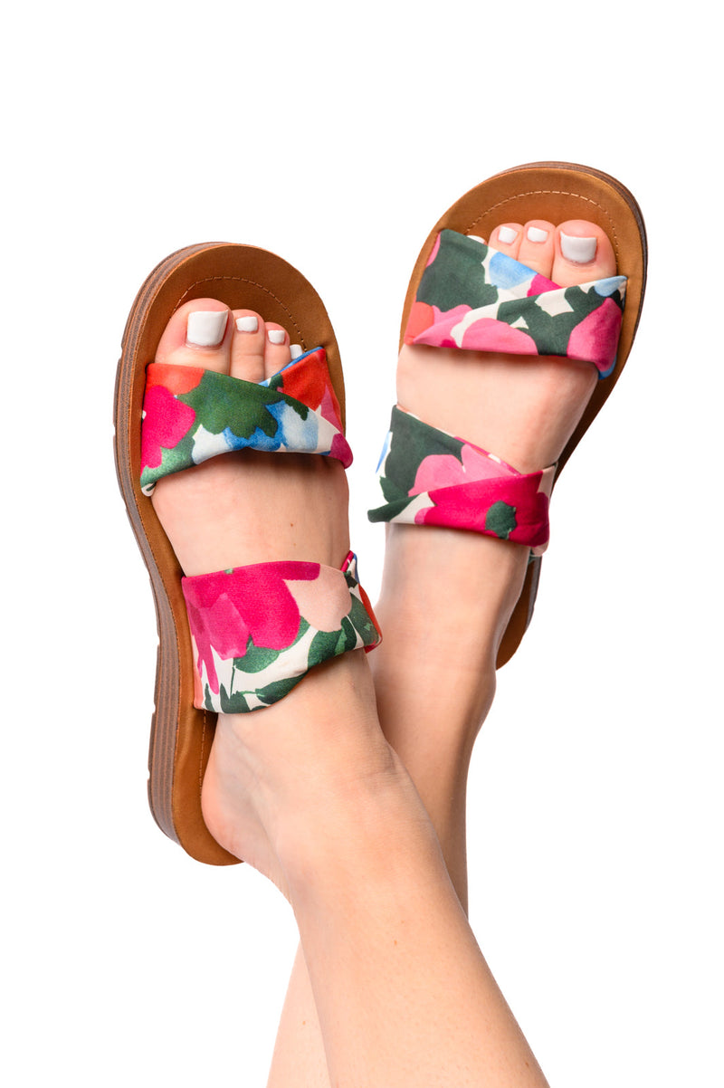 Santorini Sandal - floral