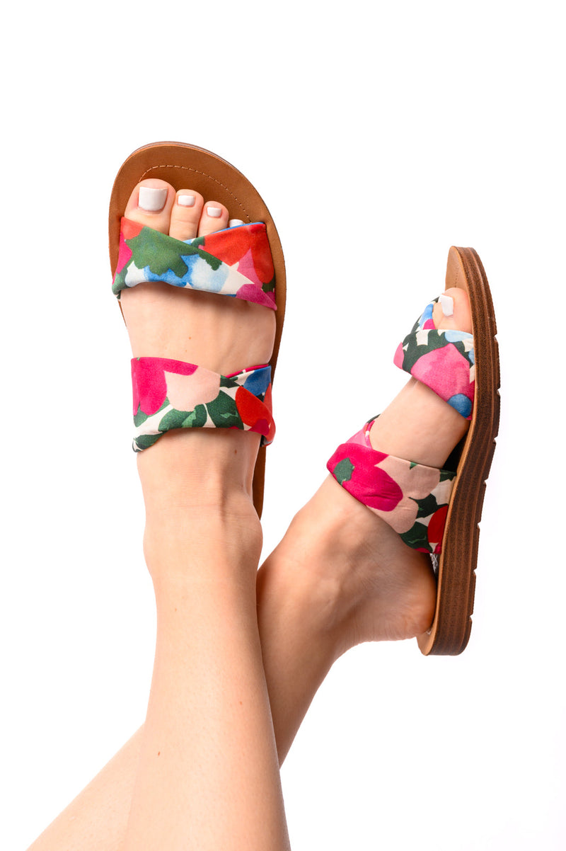 Santorini Sandal - floral