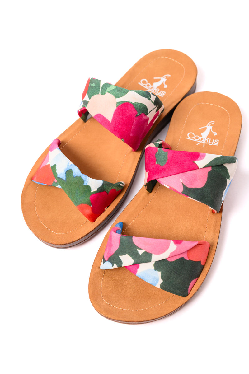 Santorini Sandal - floral