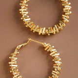 18K Waterproof non-tarnish stainless teel hoops