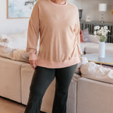 No Plain Jane Oversized Sweatshirt in Khaki
