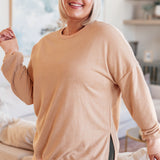 No Plain Jane Oversized Sweatshirt in Khaki
