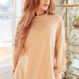No Plain Jane Oversized Sweatshirt in Khaki